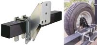 New LD Trailer Spare Tire Bracket, Zinc-Plated Tuffplate Finish - Model 6121