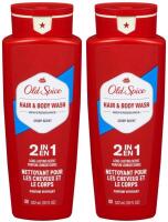 2 New OLD SPICE 2 in 1 Hair & Body Wash : Crisp Scent