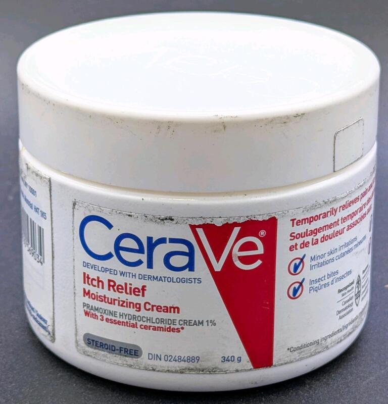 [EXP 09/2027] As-New CERAVE Itch Relief Moisturizing Cream, Pramoxine Hydrochloride 1%, Steroid Free