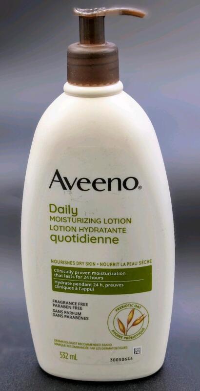 New AVEENO Daily Moisturizing Lotion, Fragrance Free, Nourishes Dry Skin