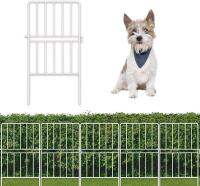 New ShopLaLa 10 Panels White Metal Garden Fence 12" &times; 24"