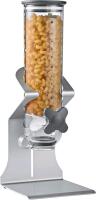 New Honey Can Do SmartSpace Dry Food Dispenser, Single Control, Stainless Steel, Silver, With Airtight Lid, Snap-On Measuring Cups