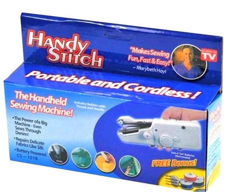 New As Seen On TV HANDY STITCH : The Portable Handheld Sewing Machine, Battery-Powered Portable Craft Sewing Machine Cordless Quick Stitch Tool for Fabric, Clothing, Kids Cloth, Home Travel Use