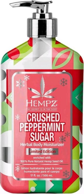 New HEMPZ Limited Edition Crushed Peppermint Sugar Herbal Body Moisturizer 500ml