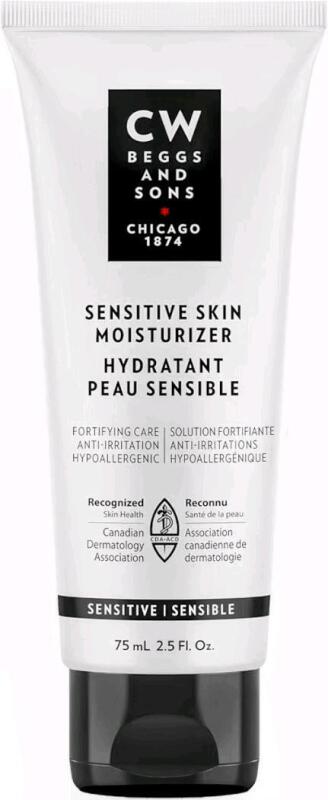 New CW Beggs Sensitive Skin Moisturizer for Men, Sensitive Skin, Face Cream, Hypoallergenic, Fragrance-Free, Paraben-Free, Alcohol-Free, Mineral Oil-Free, Cruelty-Free