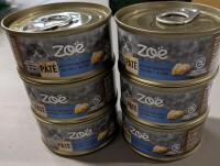 [BB: 11Mar2025] 6 New Cans of Zo&euml; Pate Cat Food. 83g