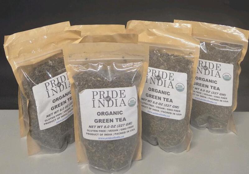 (BB MAY 2023) 8 Bags Of Pride Of India Organic Green Tea