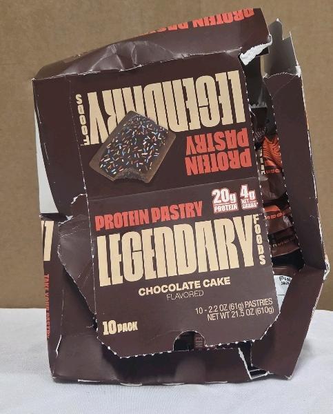 (BB 07/11/23) Protein Pastry Legendary Chocolate Cake Opened Box 8/10