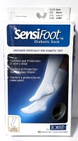 New SensiFoot Diabetic Sock: Knee Style, Black (Size: Medium)