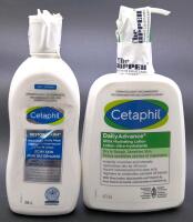 New CETAPHIL Restoraderm Itchy Skin Gentle Body Wash (Crack in Bottle) & Daily Advance Ultra Hydrating Lotion
