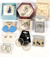 Vintage Brooches & Pierced Earrings