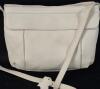 Rafy Floral Canvas Tote Bag & White Faux Leather Crossbody Purse Set, Floral Print, Adjustable Straps - 2