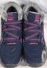 As-New Women's EU 40 Winter Hiking Boots, Navy/Pink, Faux Fur Lined, Heavy-Tread Sole, Lace-Up Ring of Discoloration - 2
