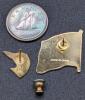 Vintage Straight Razor With Tortoiseshell & Wood Handle + Pair of Ducks Unlimited-Style Earrings + US Flag Pin - 3