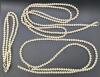 Vintage Faux Pearl Necklaces + Bracelet Up To 46" Long, Some Missing Stones, One Pearl Necklace Broken At Clasp - 2