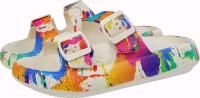 New Size 11-11.5W / 10-10.5M Unisex WEWEYA 2 Buckle Pillow Slides, Flat Athletic Sport Outdoor Sandal,