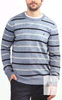New Size XL Men's NAUTICA Cotton Blend Lightweight Striped Crewneck Sweater