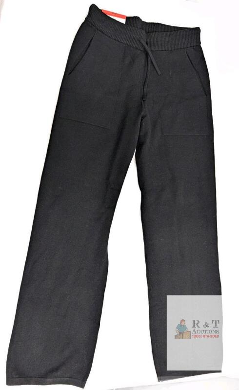 New Size LG/ 30.5" Inseam Women's LAZYPANTS Super Soft Knit Wide Leg Drawstring Pull-On Lounge Pants