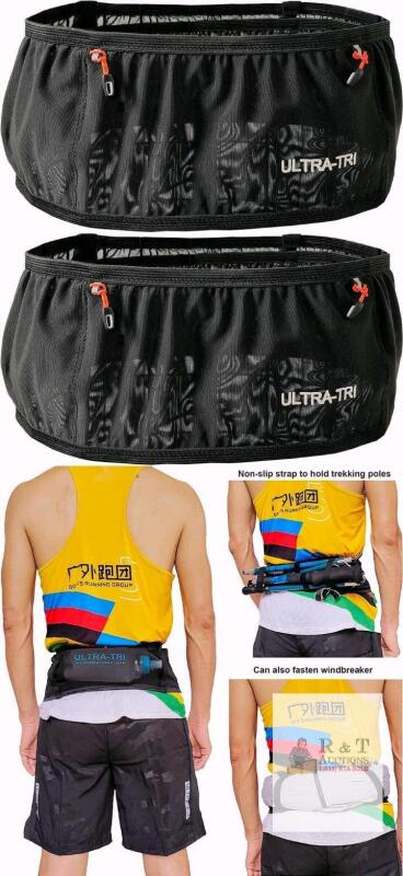 2 New Size XXL (33.5-39" Waist) Unisex ULTRA-TRI High Elastic Bounce Resistant Running Waist Packs Lightweight Brethable Sports Bag for Trail Run Marathon Hiking Cycling Jogging