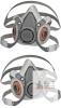 2 New 3M 6300 Half Facepiece Reusable Respirator, Large, NIOSH Approved, Sealed Package Designs May Vary