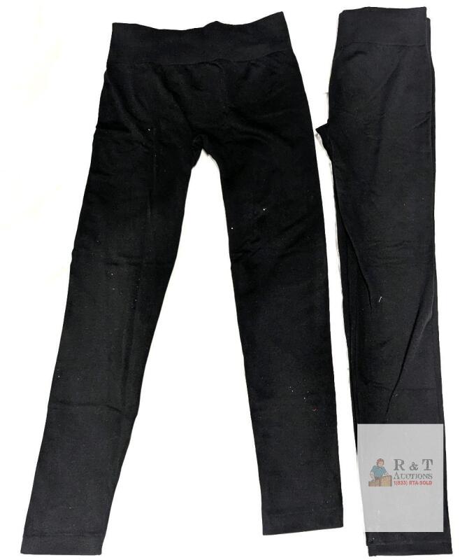 2 New Size MED Women's LEMON 6854002 Fleece-Lined Leggings