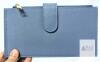 New Feith & Felly Light Blue Women's Card Case Wallet with Tons of Room For Cards + 2 Zippered Sections For Coins or Cash - 3