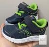 New Size 4W Boys' SAUCONY Kinvara 14 A/C Jr Running Shoes, Navy /Green - 2