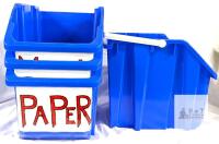 4 Stacking Open Utility Buckets With Handles