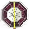 Vintage Stained Glass COCA-COLA Ceiling Lamp, Untested, Cracked Panel on 1 - 2