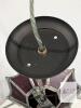 Vintage Stained Glass COCA-COLA Ceiling Lamp, Untested, Cracked Panel on 1 - 5