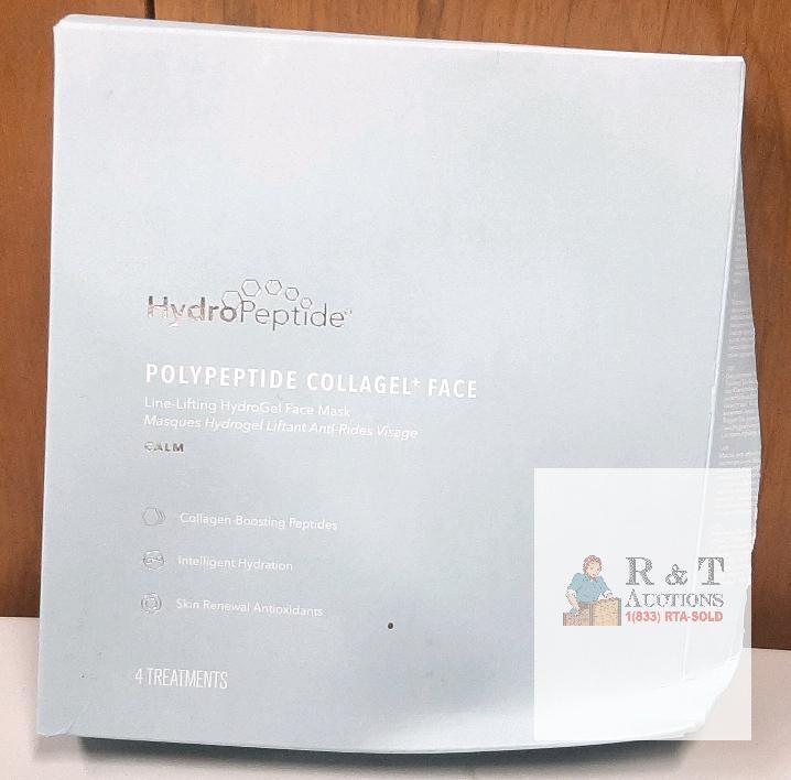 NEW HydroPeptide Polypeptide Collagel+ Face Hydrogel Mask, 4 Treatments, EXP 11/2026, Box Creased