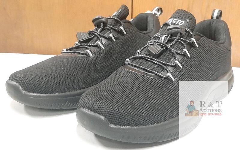 NEW STQ ST230301NEW Women&rsquo;s Athletic Walking Sneakers, All Black, Size 7.5, Knit, Rubber Sole