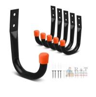 2 New Heavy Duty Wall Hooks, 6Pcs Large Garage Heavy Duty with Wall Anchors and Screws