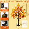 New 2Pack Fall Lighted Maple Trees - 22" 36 LED Each - 2