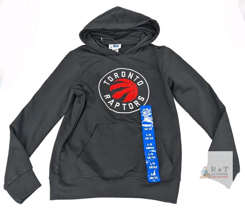 New Size LG (10/12) Teens' NBA Basketball TORONTO RAPTORS 100% Cotton Hoodie