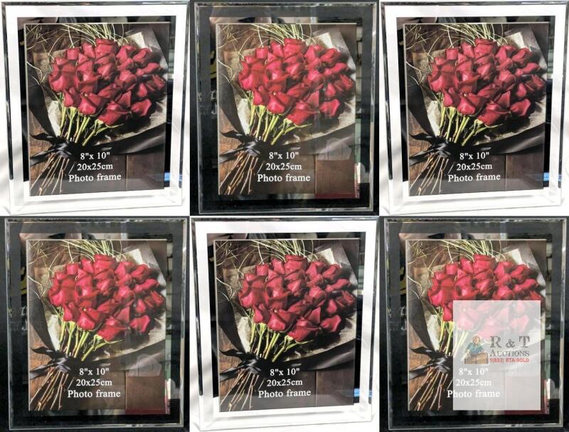 6 New Clear Glass & SilverRim Picture Frames For 8" &times; 11" Photos