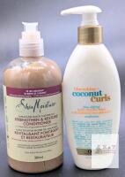 New Quenching Coconut Curls Frizz-Defying Styling Milk & SheaMoisture Strengthen/Restore Conditioner