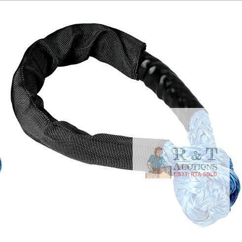 New - Synthetic Winch Rope Towing Soft Shackle .