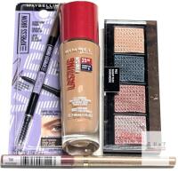 New MAYBELLINE Ultra Slim Pencil (255 Soft Brown), RIMMEL 25hr Full Coverage Foundation (303 Ful Nude), REVLON Prismatic Palette (963 Slight Flex), L'OREAL Anti-Feathering Lip Liner (780 Au Naturale)
