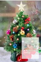 New - Brin Joy 15" Tabletop Christmas Tree w/Ornaments