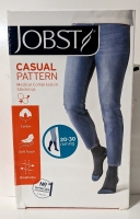 New JOBST Casual Pattern Medical Compression Stockings: Medium Regular, Ocean Blue, AD-Knee CT