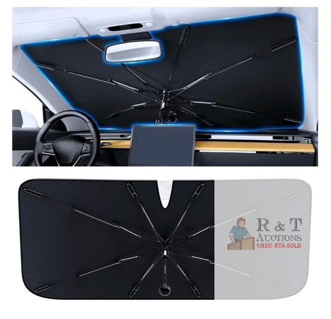 New - PEMOTech Car Umbrella Windshield Sun Shade | Quick-Install Reliable UV Blocker&Heat Shield | Versatile Car Sun Visor | Foldable Sun Blocker | Keep Cool&Protect Interior