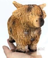 Adorable New Shaggy Highland Cow Lamp Powered By Battery-Powered Fairy Lights, Crack in Battery Case
