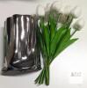 New Esdallina 10pcs Realistic Artificial White Tulips with Vase - 2