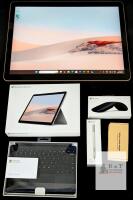WOW! Microsoft Surface Go 2 10.5" Tablet Bundle : Model 1901, Windows 11, Intel Pentium Gold RAM 8GB Processor, 128GB SSD + Detachable Smart Keyboard/Cover, Bluetooth ARC Mouse, Surface Pen Stylus, Mini Dock/Expander (See Desc)