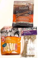[bb 04-05 2025] 3 New Rawhide / Better Than Rawhide Dog Treats