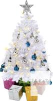 New White Tabletop Tree with LED Lights & Accessories