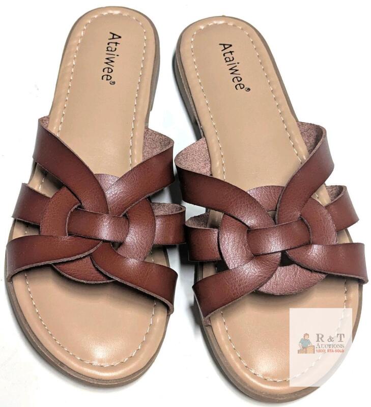 New Size 10 Wide Women's Ataiwee Dressy Flats Dress Sandals