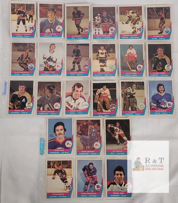 1977-78 O Pee Chee WHA Hockey Trading Card Singles , 24 Trading Cards