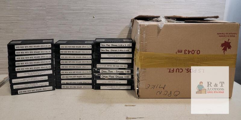 70+ VHS Tapes - Open Mike with Mike Bullard Episodes . 1997 - 2003